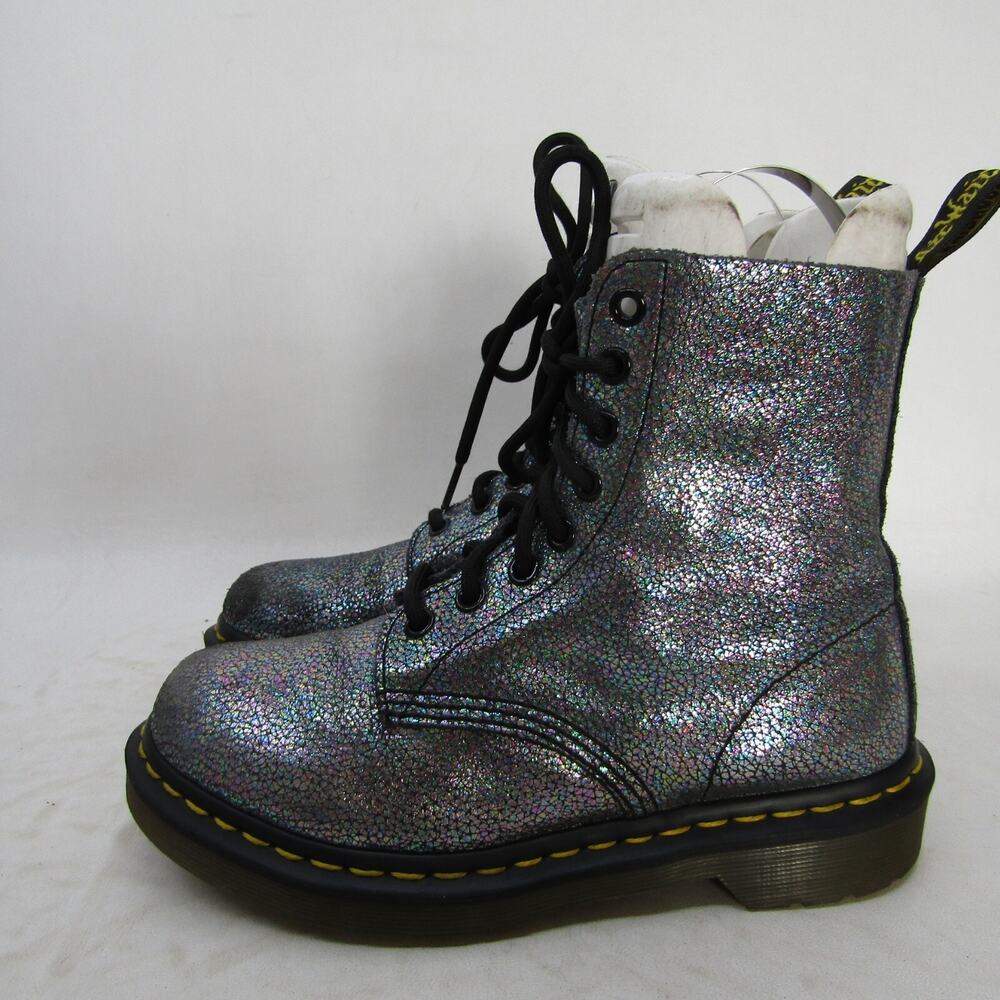 Dr. Martens Womens Size 6 M Multicolored Metallic 8 Eye Ankle Boots Bootie